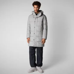 Men's animal free puffer jacket Damon in wolf grey
