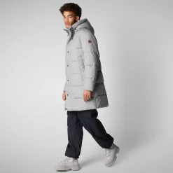 Men's  animal free puffer jacket Damon in wolf grey