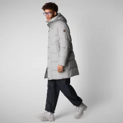 Men's  animal free puffer jacket Damon in wolf grey