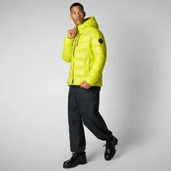 Men's  animal free Puffer jacket maxime in lichen green