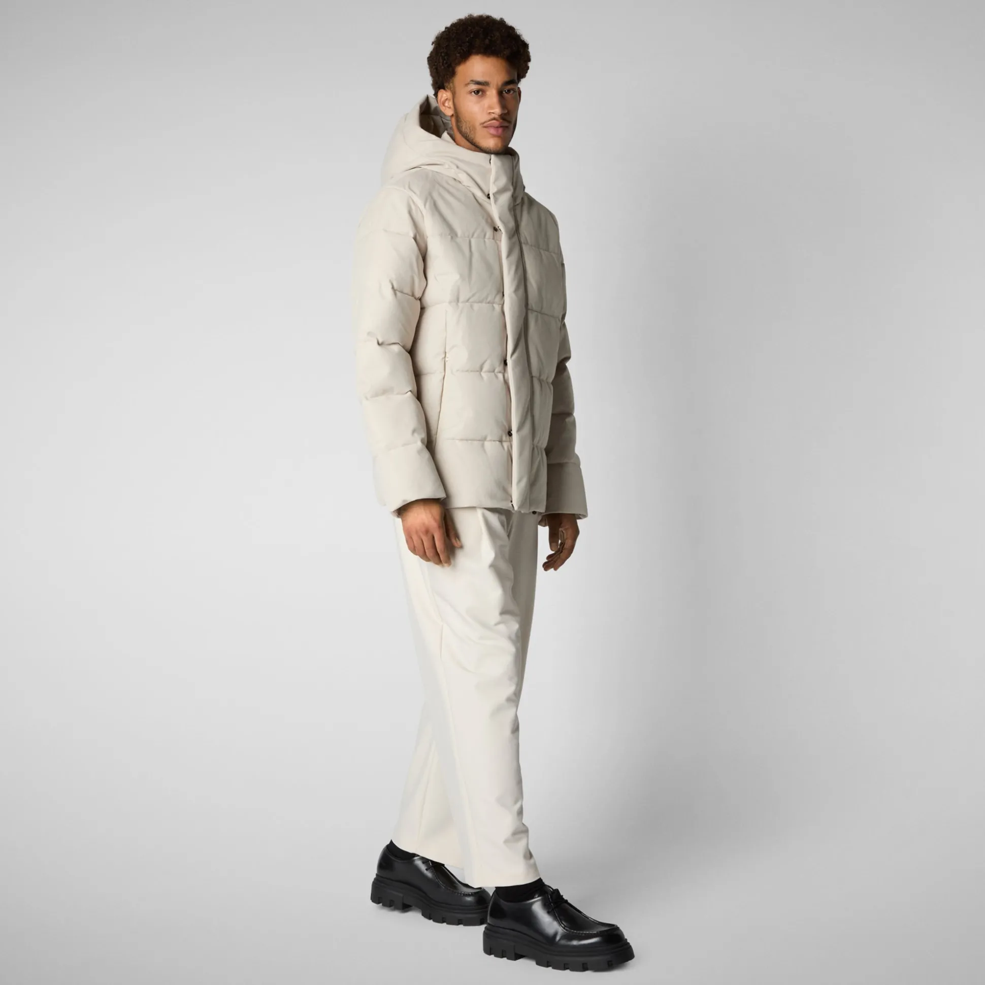 Men's animal free Puffer jacket Finnian in shore beige