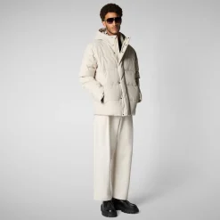 Men's animal free Puffer jacket Finnian in shore beige