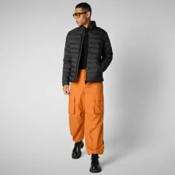 Men's  animal free Puffer jacket idris in black