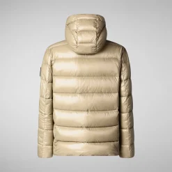 Men's  animal free Puffer jacket maxime in wood beige