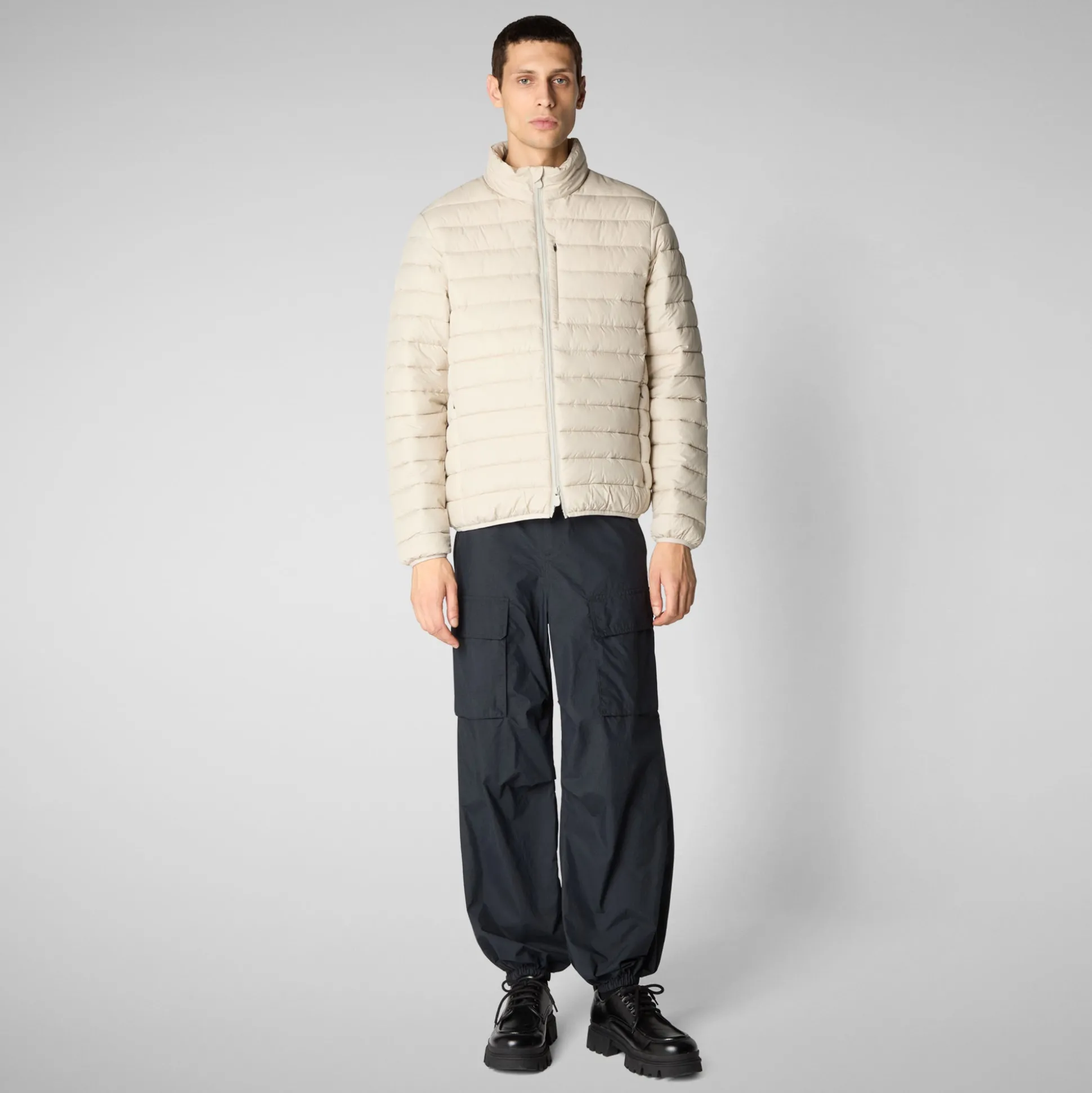 Men's Animal free Puffer Jacket Erion in Rainy Beige