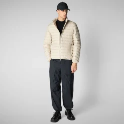 Men's Animal free Puffer Jacket Erion in Rainy Beige