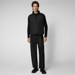 Men's  Animal free Puffer Vest Rhus in Black