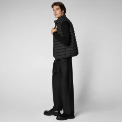 Men's  Animal free Puffer Vest Rhus in Black