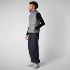 Men's  Animal free Puffer Vest Rhus in Mid Grey