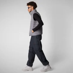 Men's  Animal free Puffer Vest Rhus in Mid Grey