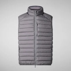 Men's  Animal free Puffer Vest Rhus in Mid Grey