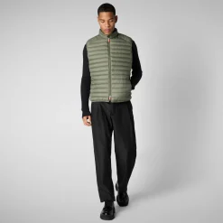 Men's  Animal free Puffer Vest Adam in Swamp Green
