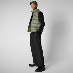 Men's  Animal free Puffer Vest Adam in Swamp Green