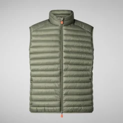 Men's  Animal free Puffer Vest Adam in Swamp Green