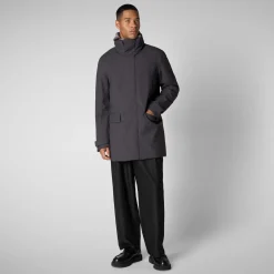 Men's coat Ambrose in grey melange