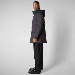 Men's coat Ambrose in grey melange