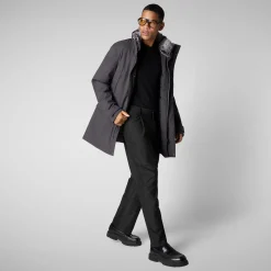 Men's coat Ambrose in grey melange