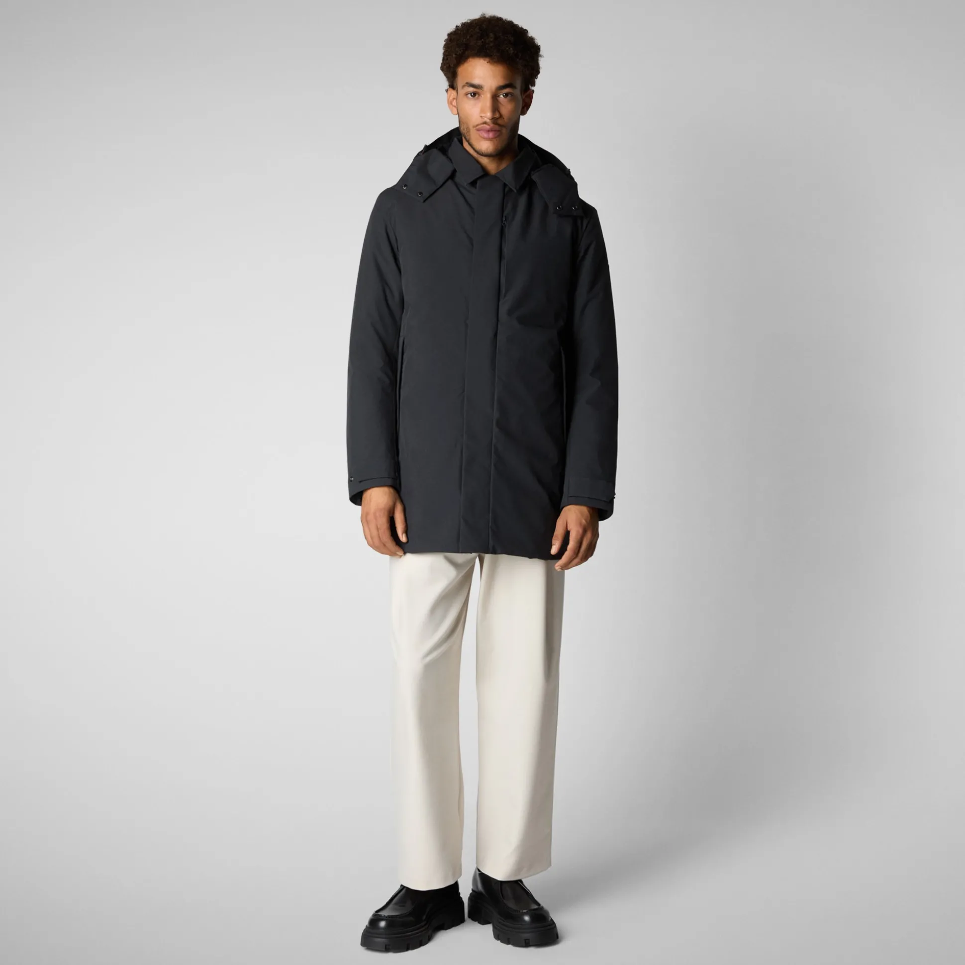 Men's coat Nestor in blue black
