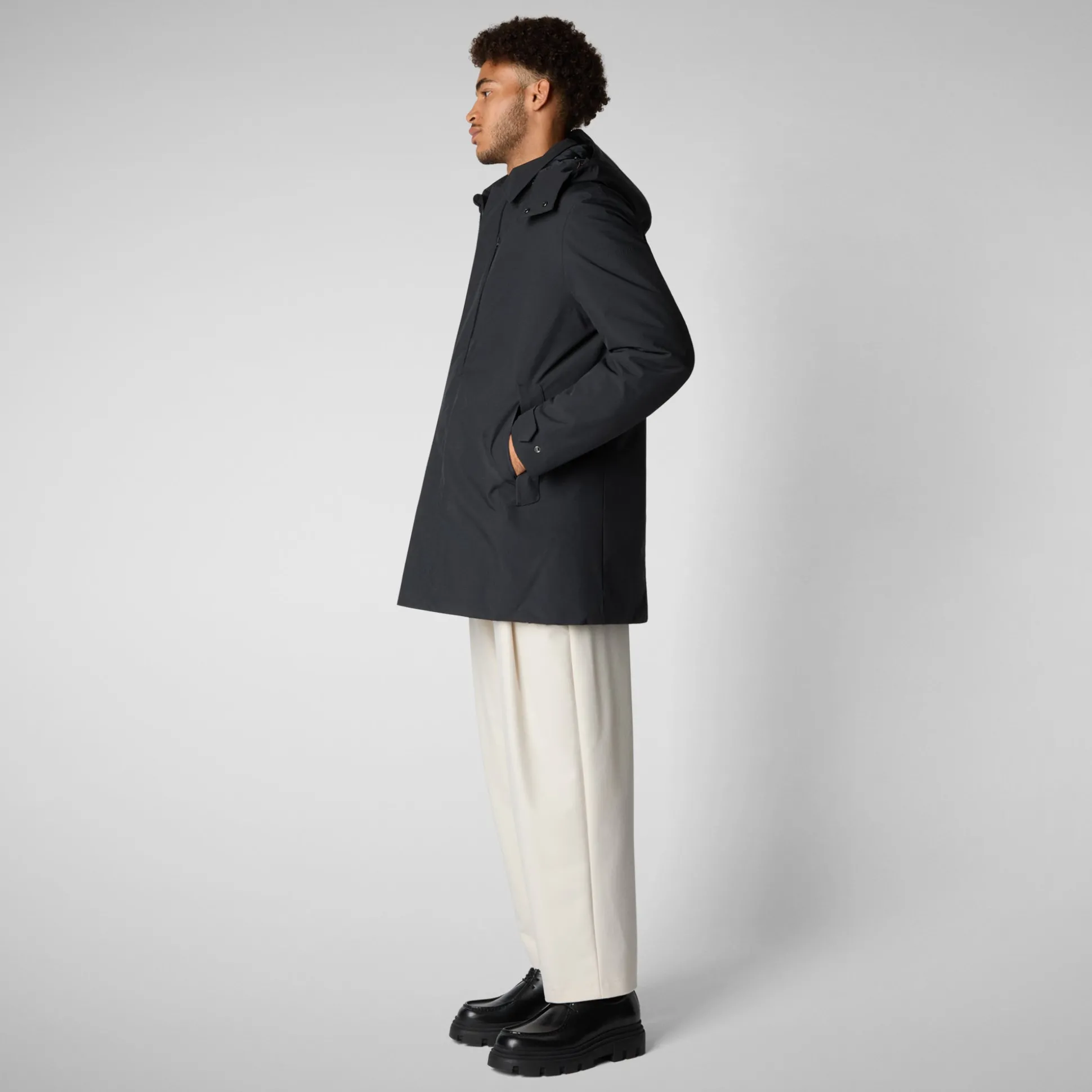 Men's coat Nestor in blue black