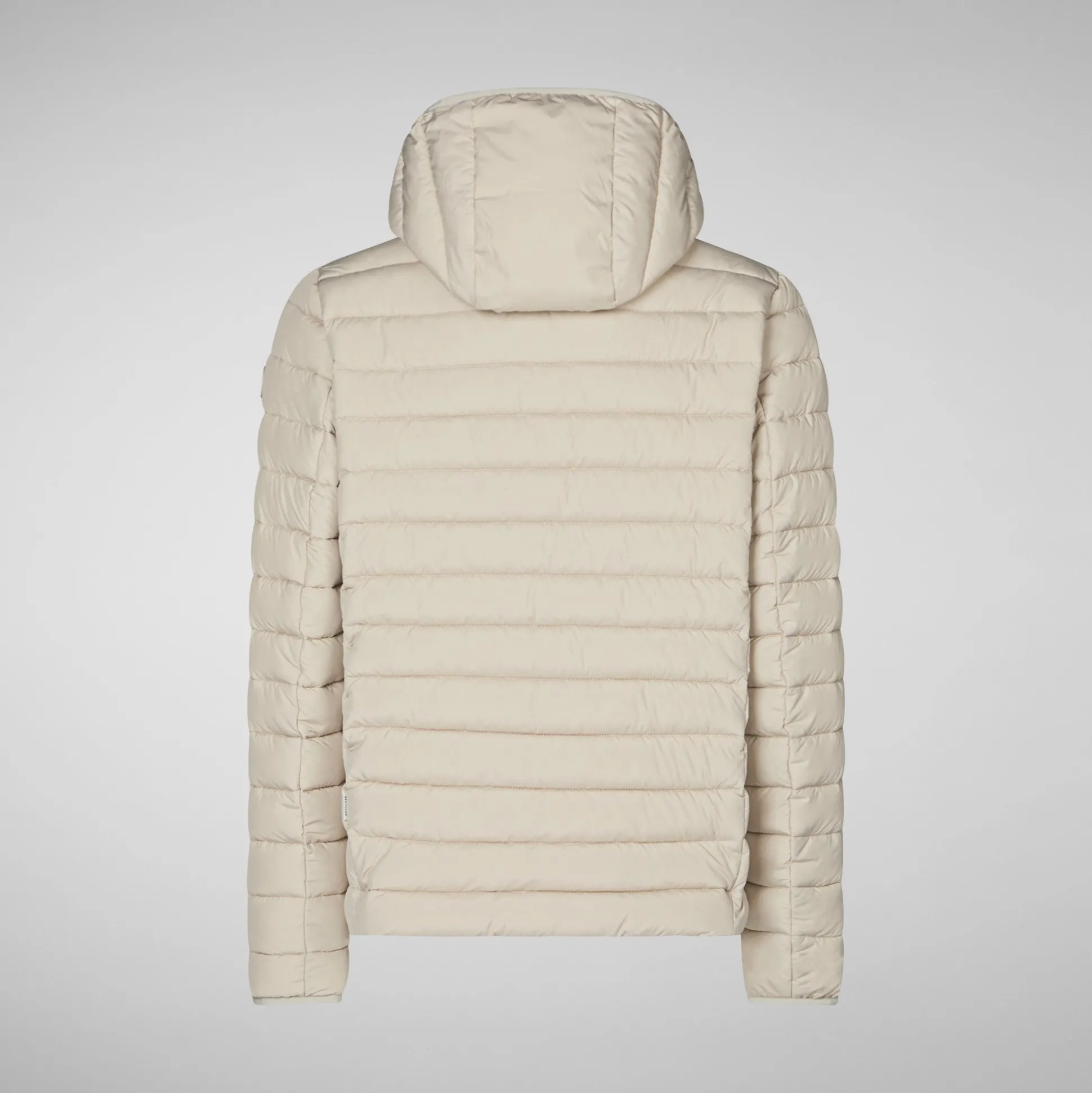 Men's Hooded Animal free Puffer Jacket Juncus in Rainy Beige
