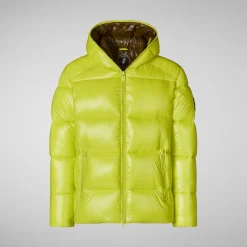 Men's Hooded Animal free Puffer Jacket Edgard Lichen Green