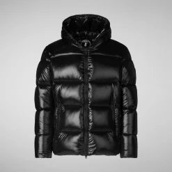 Men's Hooded Animal free Puffer Jacket Edgard Black
