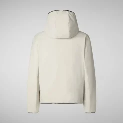 Men's Hooded Animal free Puffer Jacket Ezra in Rainy Beige