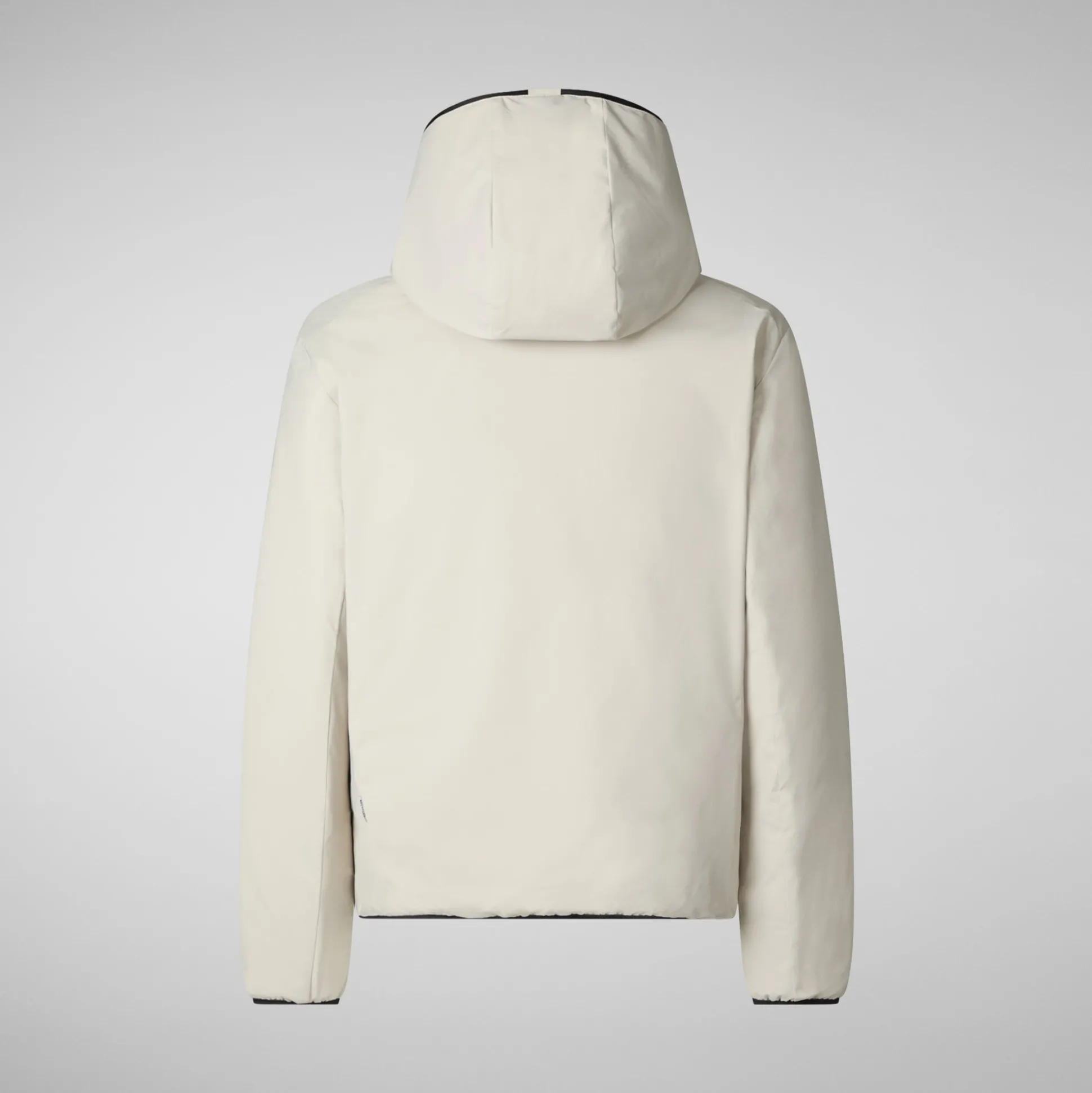 Men's Hooded Animal free Puffer Jacket Ezra in Rainy Beige