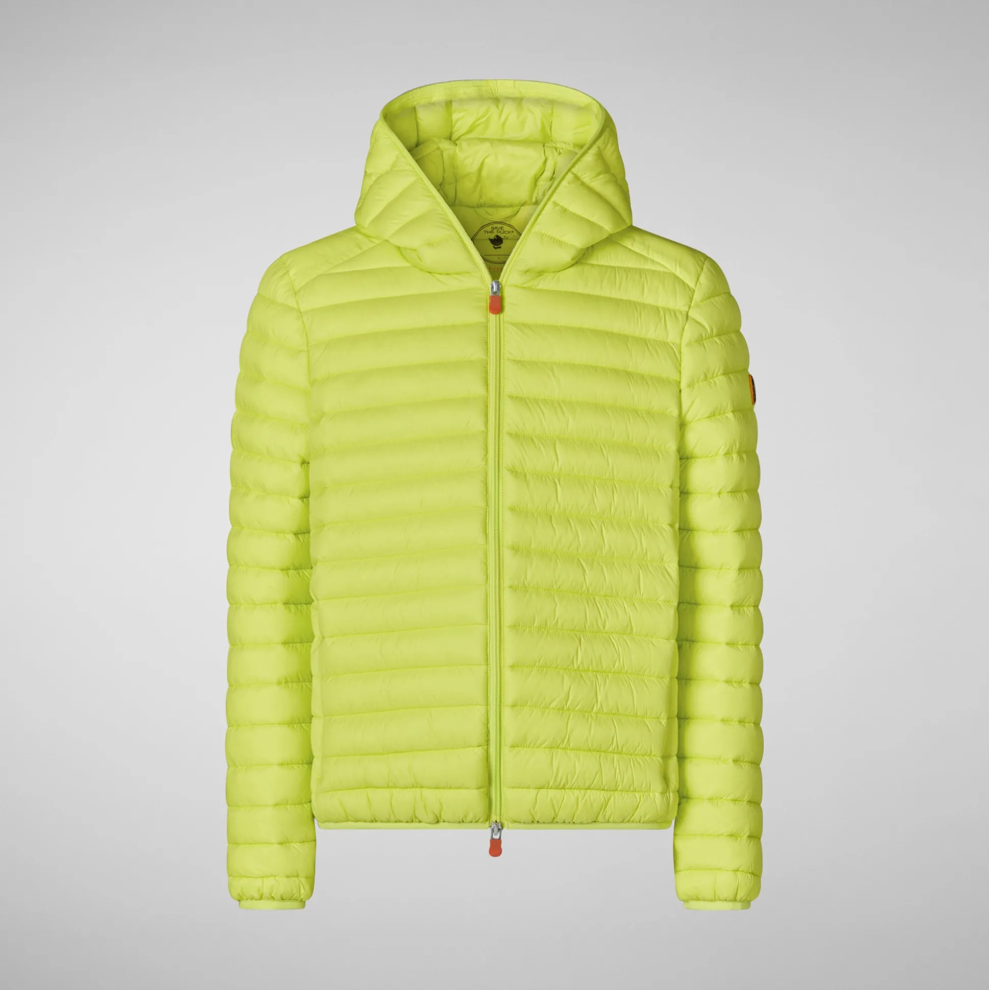 Men's Hooded Animal free Puffer Jacket Donald in Lichen Green