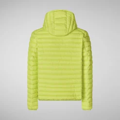 Men's Hooded Animal free Puffer Jacket Donald in Lichen Green