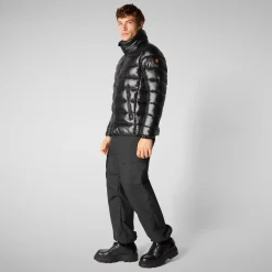 Men's Hooded Animal free Puffer Jacket Florian in Black