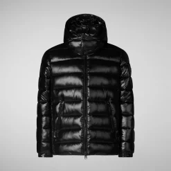 Men's Hooded Animal free Puffer Jacket Florian in Black
