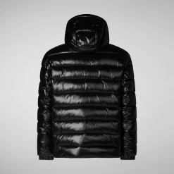 Men's Hooded Animal free Puffer Jacket Florian in Black