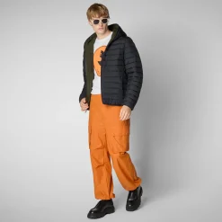 Men's Hooded Animal free Puffer Jacket Ezra in Land Green