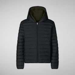 Men's Hooded Animal free Puffer Jacket Ezra in Land Green