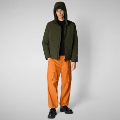 Men's Hooded Jacket Obione in Land Green