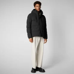 Men's  Hooded Parka Alter in black