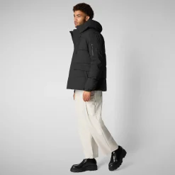 Men's  Hooded Parka Alter in black