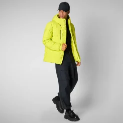 Men's  Hooded Parka Alter in Lichen Green