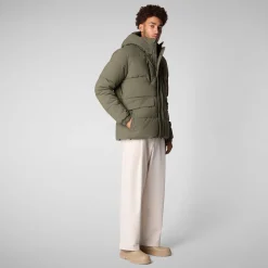 Men's  Hooded Parka Alter in Laurel Green