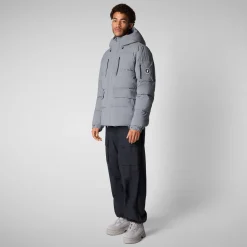 Men's  Hooded Parka Alter in Mid Grey