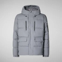 Men's  Hooded Parka Alter in Mid Grey