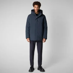 Men's Hooded Parka Antoine in BLUE BLACK
