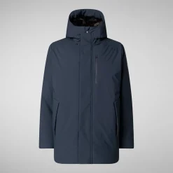 Men's Hooded Parka Antoine in BLUE BLACK