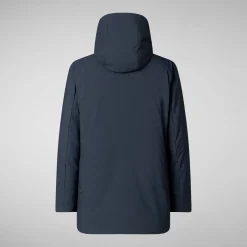 Men's Hooded Parka Antoine in BLUE BLACK