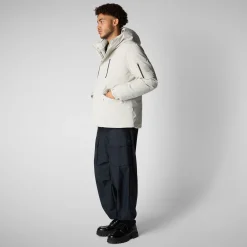 Men's  hooded parka Hiram in rainy beige