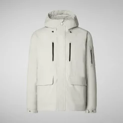 Men's hooded parka Hiram in rainy beige