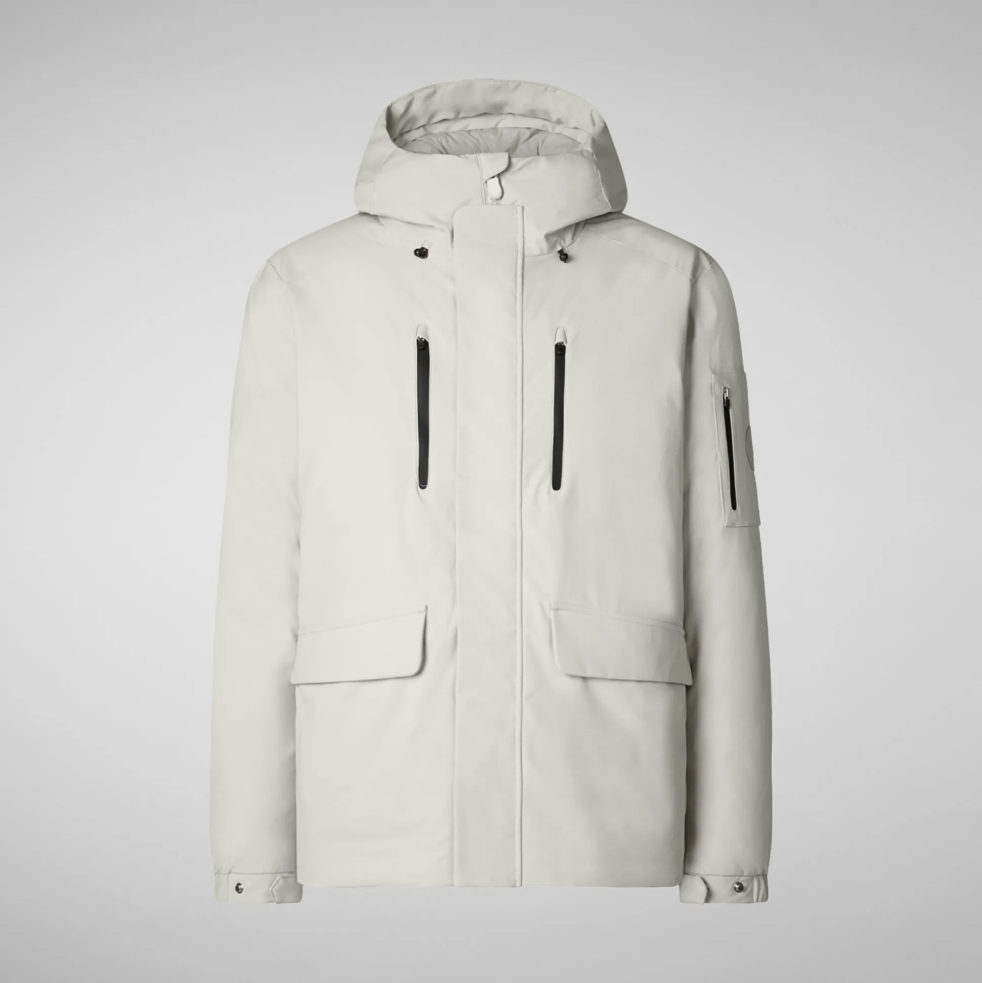 Men's hooded parka Hiram in rainy beige