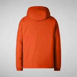 Men's  hooded parka Hiram in maple orange