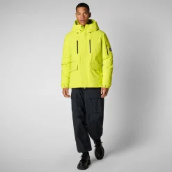 Men's hooded parka Hiram in lichen green